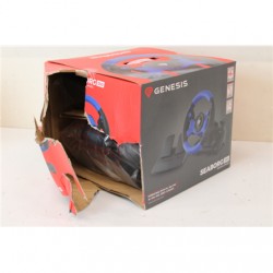 SALE OUT. Genesis Seaborg 350 driving wheel, Black/Blue, Wired | Genesis | Driving Wheel | Seaborg 350 | DAMAGED PACKAGING | Blu