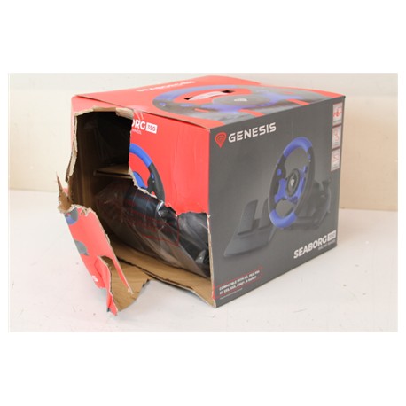 SALE OUT. Genesis Seaborg 350 driving wheel, Black/Blue, Wired | Genesis | Driving Wheel | Seaborg 350 | DAMAGED PACKAGING | Blu