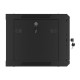 Lanberg | Rack cabinet 19" wall-mount 6U/600x450 (flat pack) with glass door V2 | WF01-6406-10B | Black