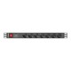Lanberg Power Distribution unit (PDU) 19" 1U 16A 2m 7X Schuko oulets, black | Lanberg