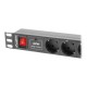 Lanberg Power Distribution unit (PDU) 19" 1U 16A 2m 7X Schuko oulets, black | Lanberg