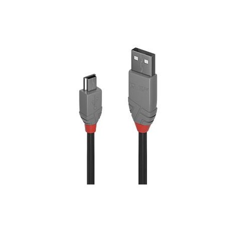 CABLE USB2 A TO MINI-B 5M/ANTHRA 36725 LINDY