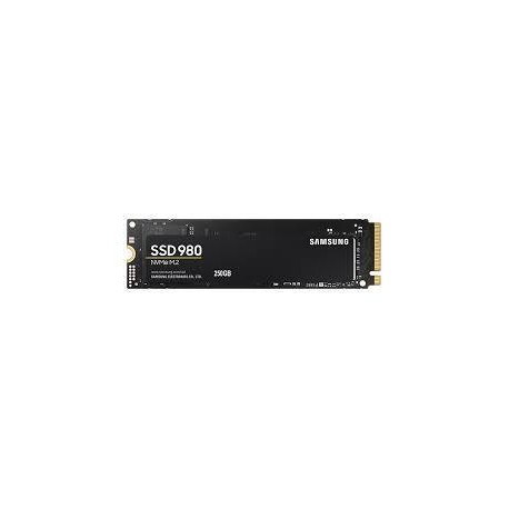 SSD|SAMSUNG|980|250GB|M.2|PCIE|NVMe|MLC|Write speed 1300 MBytes/sec|Read speed 2900 MBytes/sec|2.38mm|TBW 150 TB|MTBF 1500000 ho