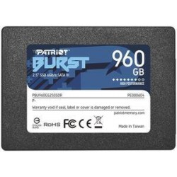 SSD|PATRIOT|Burst Elite|960GB|SATA 3.0|3D NAND|Write speed 320 MBytes/sec|Read speed 450 MBytes/sec|2,5"|TBW 400 TB|PBE960GS25SS