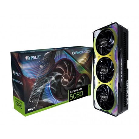 Graphics Card|PALIT|NVIDIA GeForce RTX 5080|16 GB|GDDR7|256 bit|PCIE 5.0 16x|Triple slot Fansink|1xHDMI|3xDisplayPort|NE75080019