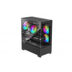 Case|XILENCE|XG172|MidiTower|Case product features Fan control panel/Transparent panel|Not included|Colour Black|XG172