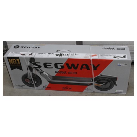 SALE OUT. Ninebot by Segway eKickScooter E3 E | Segway eKickScooter E3 E | 800 W | Up to 25 km/h | 10 " | 24 month(s) | DAMAGED 
