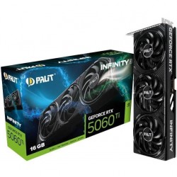 Graphics Card|PALIT|NVIDIA GeForce RTX 5060 Ti|16 GB|GDDR7|128 bit|PCIE 5.0 16x|Memory 1750 MHz|Triple slot Fansink|1xHDMI|3xDis