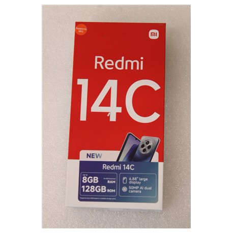 SALE OUT. Xiaomi Redmi 14C (Starry Blue) DS 6.88“ IPS LCD 720x1640/2.0GHz&1.8GHz/128GB/4GB RAM/Android 14/microSDXC/WiFi,BT/4G,M