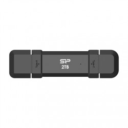 Silicon Power Portable External SSD | DS72 | 2000 GB | USB Type-A/USB Type-C 3.2 Gen 2 | Black