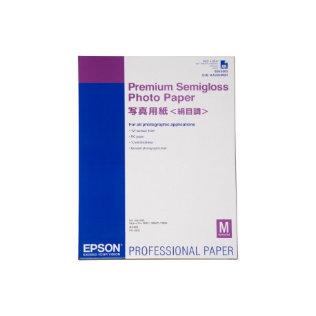 Epson Premium Semigloss Photo Paper, 25 Sheets | 250 g/m² | A2 | Photo Paper