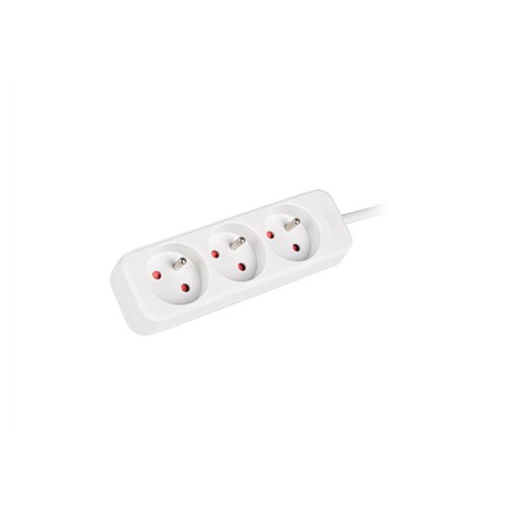 Lanberg Cable Power Strip, 3X French Outlets Quality-Grade Copper, 1.5 m | PS0-03E-0150-W