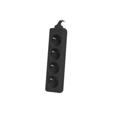 Lanberg Cable Power Strip, 4X French Outlets Quality-Grade Copper, 1.5 m | PS0-04E-0150-BK