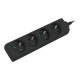 Lanberg Cable Power Strip, 4X French Outlets Quality-Grade Copper, 1.5 m | PS0-04E-0150-BK