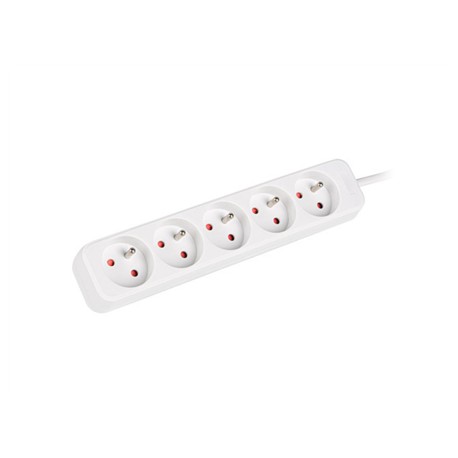 Lanberg Cable Power Strip, 5X French Outlets Quality-Grade Copper, 1.5 m | PS0-05E-0150-W