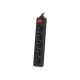 Lanberg Cable Power Strip, 5X French Outlets with Switch, Quality-Grade Copper, 1.5 m | PS1-05E-0150-BK