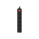 Lanberg Cable Power Strip, 5X French Outlets with Switch, Quality-Grade Copper, 1.5 m | PS1-05E-0150-BK