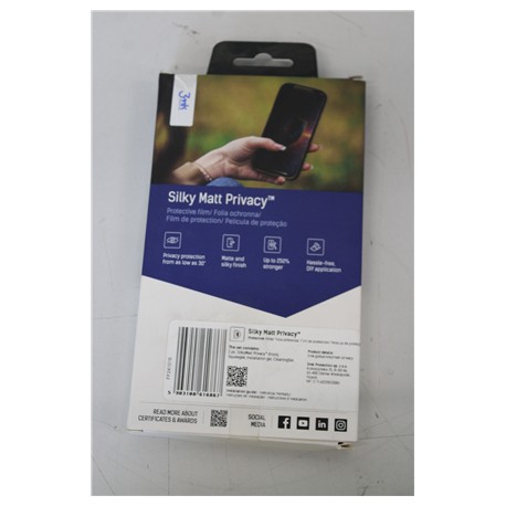 SALE OUT. 3MK Silky Matt Privacy Sam A16 Privacy Film | 3MK Silky Matt Privacy | Samsung | Galaxy A16 | Black | DAMAGED PACKAGIN