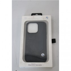 SALE OUT. BMW BMHCP14L22RBDK case iPhone 14 Pro 6.1" black/black hardcase Leather Blue Dots DIRTY PACKAGING | BMW DIRTY PACKAGIN