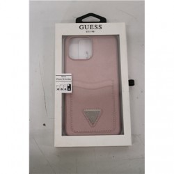 SALE OUT. Guess GUHCP13XPSATPP iPhone 13 Pro Max 6,7" różowy/pink hardcase SaffianoTriangle Logo Cardslot DIRTY PACKAGING | GUES