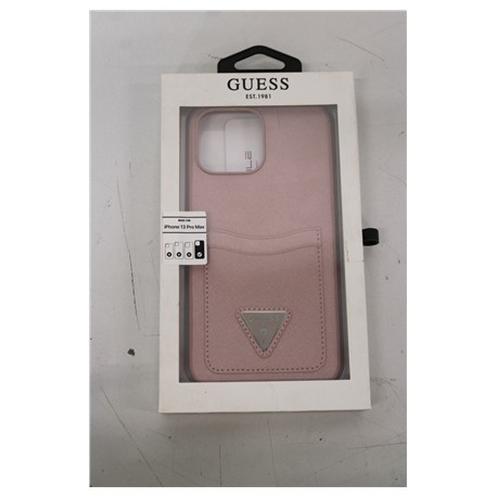 SALE OUT. Guess GUHCP13XPSATPP iPhone 13 Pro Max 6,7" różowy/pink hardcase SaffianoTriangle Logo Cardslot DIRTY PACKAGING | GUES