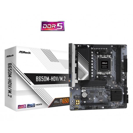 Mainboard|ASROCK|AMD B650|SAM5|Micro-ATX|Memory DDR5|Memory slots 2|1xPCI-Express 4.0 1x|2xPCI-Express 4.0 16x|1xM.2|1xHDMI|1xDi