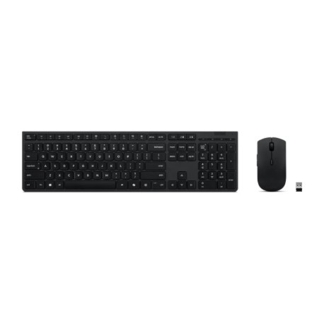 Lenovo Professional Wireless Rechargeable Combo Keyboard and Mouse | Keyboard and Mouse Set | Wireless | Mouse included | US Eur