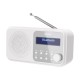 Sharp DR-P420(WH) Tokyo Portable Digital Radio, FM/DAB/DAB+, Bluetooth 5.0, USB or Battery Powered, Snowy White | Sharp | Tokyo 