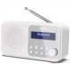 Sharp DR-P420(WH) Tokyo Portable Digital Radio, FM/DAB/DAB+, Bluetooth 5.0, USB or Battery Powered, Snowy White | Sharp | Tokyo 
