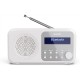 Sharp DR-P420(WH) Tokyo Portable Digital Radio, FM/DAB/DAB+, Bluetooth 5.0, USB or Battery Powered, Snowy White | Sharp | Tokyo 