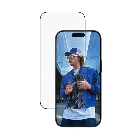 PanzerGlass Screen protector | Apple | iPhone 16 Pro/iPhone 17 | Glass | Transparent | Ultra-Wide Fit w. EasyAligner