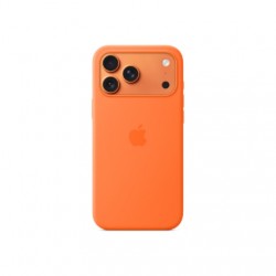 Apple iPhone 17 Pro Max Silicone Case with MagSafe – Orange | Apple