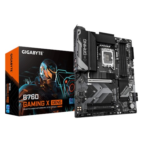 Gigabyte B760 GAMING X GEN5 | Processor family Intel | Processor socket LGA1700 | DDR5 | Supported hard disk drive interfaces M.