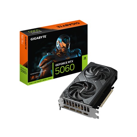 Gigabyte GeForce RTX 5060 WINDFORCE MAX OC 8G | NVIDIA | 8 GB | GeForce RTX 5060 | GDDR7 | HDMI ports quantity 1 | PCI-E 5.0