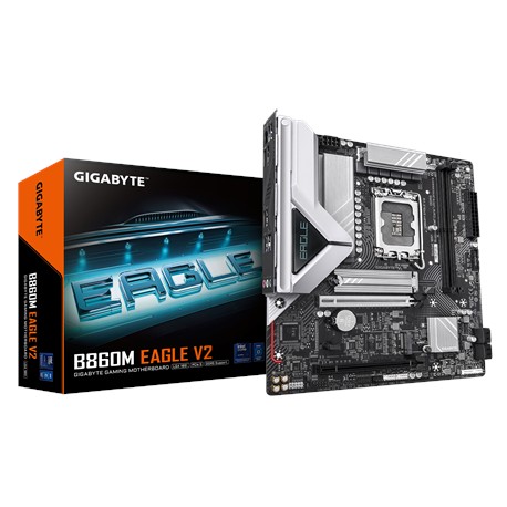 Gigabyte B860M EAGLE V2 | Processor family Intel | Processor socket LGA1851 | DDR5 | Supported hard disk drive interfaces SATA, 