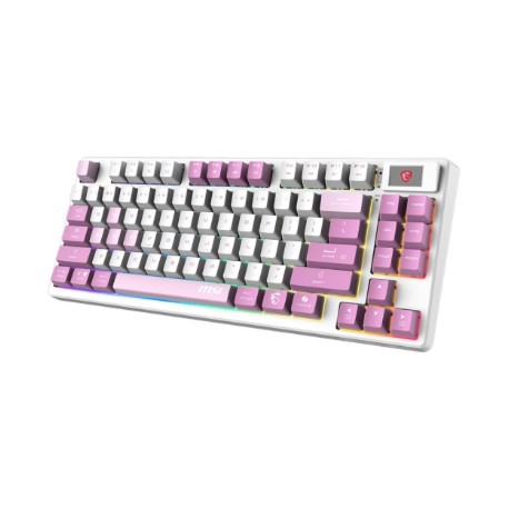 MSI FORGE GK600 TKL WIRELESS VIOLET | Gaming keyboard | Wireless | US | 2.4 GHz Wireless, Bluetooth, USB 2.0 | Mechanical Linear