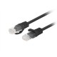 Lanberg | Patchcord CAT.5E UTP Fluke Passed | PCU5-10CC-0025-BK | 0.25 m | Black