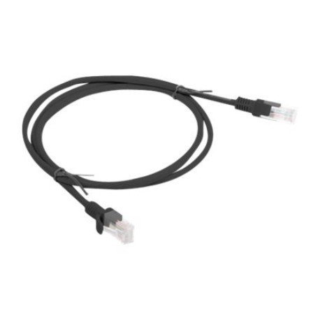 Lanberg | Patch cable - CAT 6 | RJ-45 - male | RJ-45 - male | 1 m | Black | RAL 9004