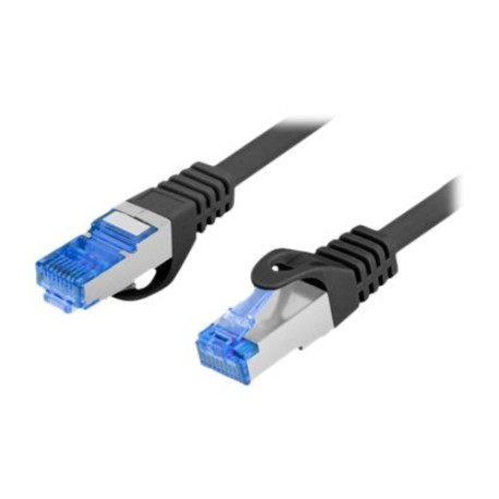 Lanberg | Patchcord Cat.6A S/FTP LSZH CCA Black Fluke Passed | PCF6A-10CC-0050-BK | 0.5 m | Black