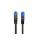 Lanberg | Patchcord Cat.6A S/FTP LSZH CCA Black Fluke Passed | PCF6A-10CC-0050-BK | 0.5 m | Black