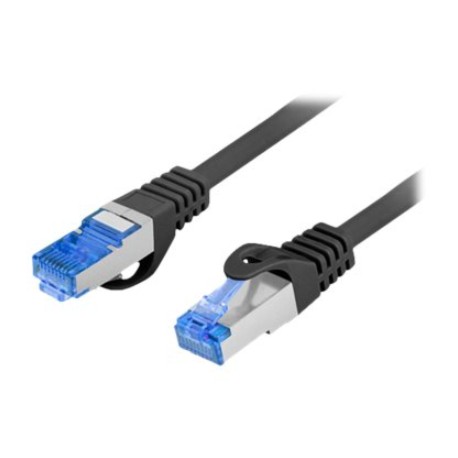 Lanberg | Patch cable - CAT 6a | RJ-45 - male | RJ-45 - male | 1 m | Black | RAL 9004