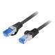 Lanberg | Patchcord Cat.6A S/FTP LSZH CCA | PCF6A-10CC-0150-BK | 1.5 m | Black