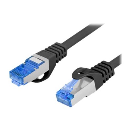 Lanberg | Patchcord Cat.6A S/FTP LSZH CCA | PCF6A-10CC-0200-BK | 2 m | Black