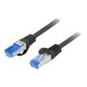 Lanberg | Patchcord Cat.6A S/FTP LSZH CCA | PCF6A-10CC-1500-BK | 15 m | Black