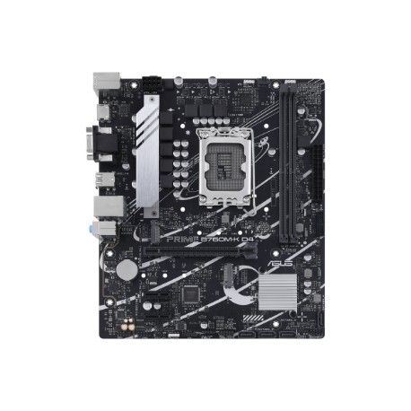 Asus PRIME B760M-K D4 Processor family Intel Processor socket LGA1700 DDR4 DIMM Memory slots 2 Supported hard disk drive interfa