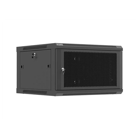 Lanberg Wall mounted installation cabinet 19" 6U 600X600 | WF01-6606-23B | Black