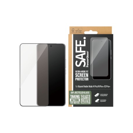 SAFE.PanzerGlass Screen Protector Xiaomi Redmi Note 14 Pro|14 Pro+|13 Pro+|Ultra-Wide Fit