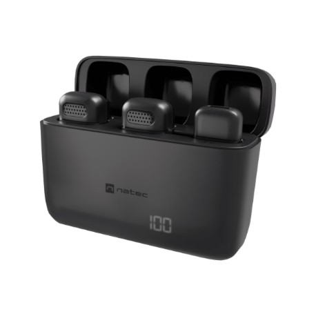 Natec | Microphone | Radium 251 | Built-in microphone | Wireless | Black