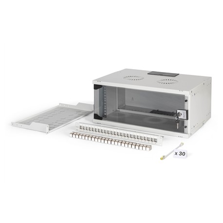 Digitus SOHO Pro network set, 483 mm (19"), 4U, 540 x 400 mm | DN-49200-SET | Light Grey