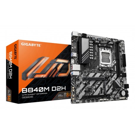 Mainboard|GIGABYTE|AMD B840|Socket AM5|micro ATX|RAM DDR5-SDRAM|2xSlots|2xNumber of M.2 (M) slots|B840MD2H1.2